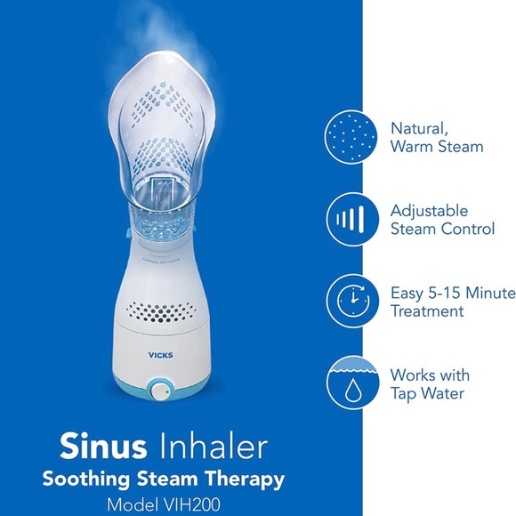 Vicks Personal Sinus Steam Inhaler with Soft Face Mask – Face Humidifier - Picture 4 of 9